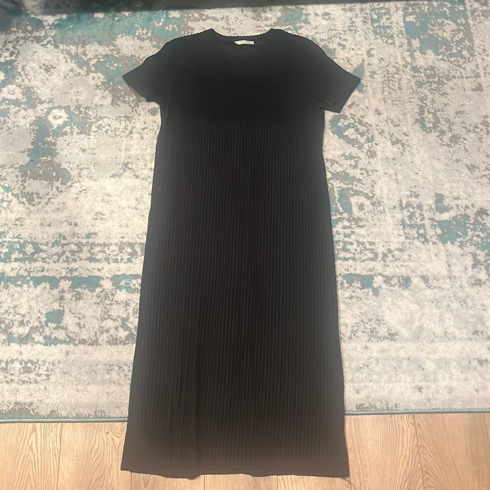 Black zara ribbed dress size medium